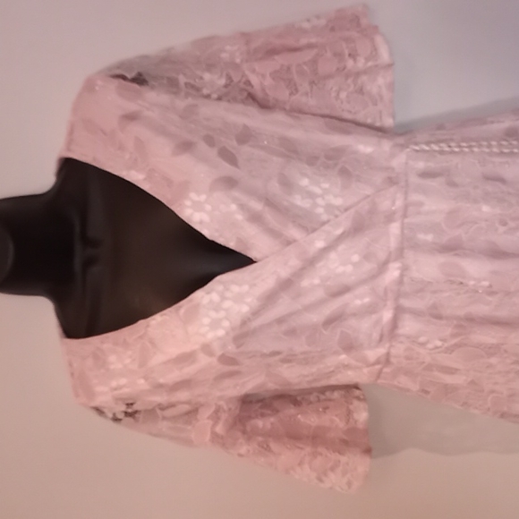 Blush Pink Lace Dress - Picture 3 of 12